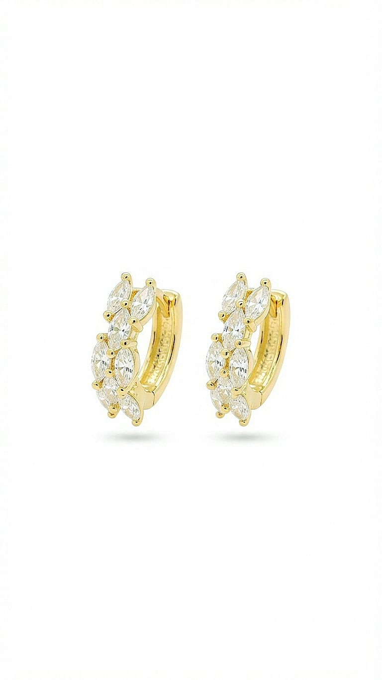 EARRINGS SILVER/ CUBIC ZIRCONIA