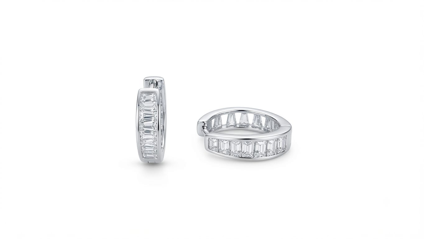 EARRINGS SILVER/ CUBIC ZIRCONIA