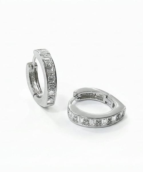 EARRINGS SILVER/ CUBIC ZIRCONIA
